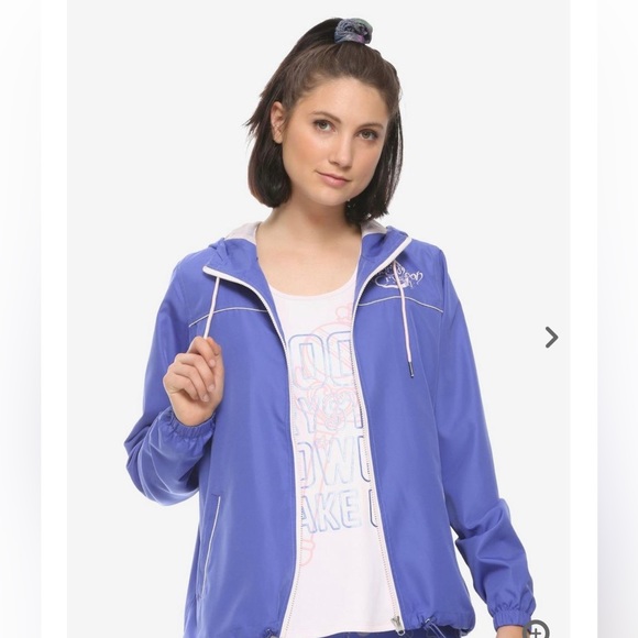 Sailor Moon Crystal Two Tone Purple & Silver Zip-Up Windbreaker M - Picture 3 of 16